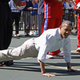 President Barack Obama does pushups during the annual Easter Egg Roll on the White House tennis court April 9, 2012, in Washington, D.C.
Chip Somodevilla/Getty Images